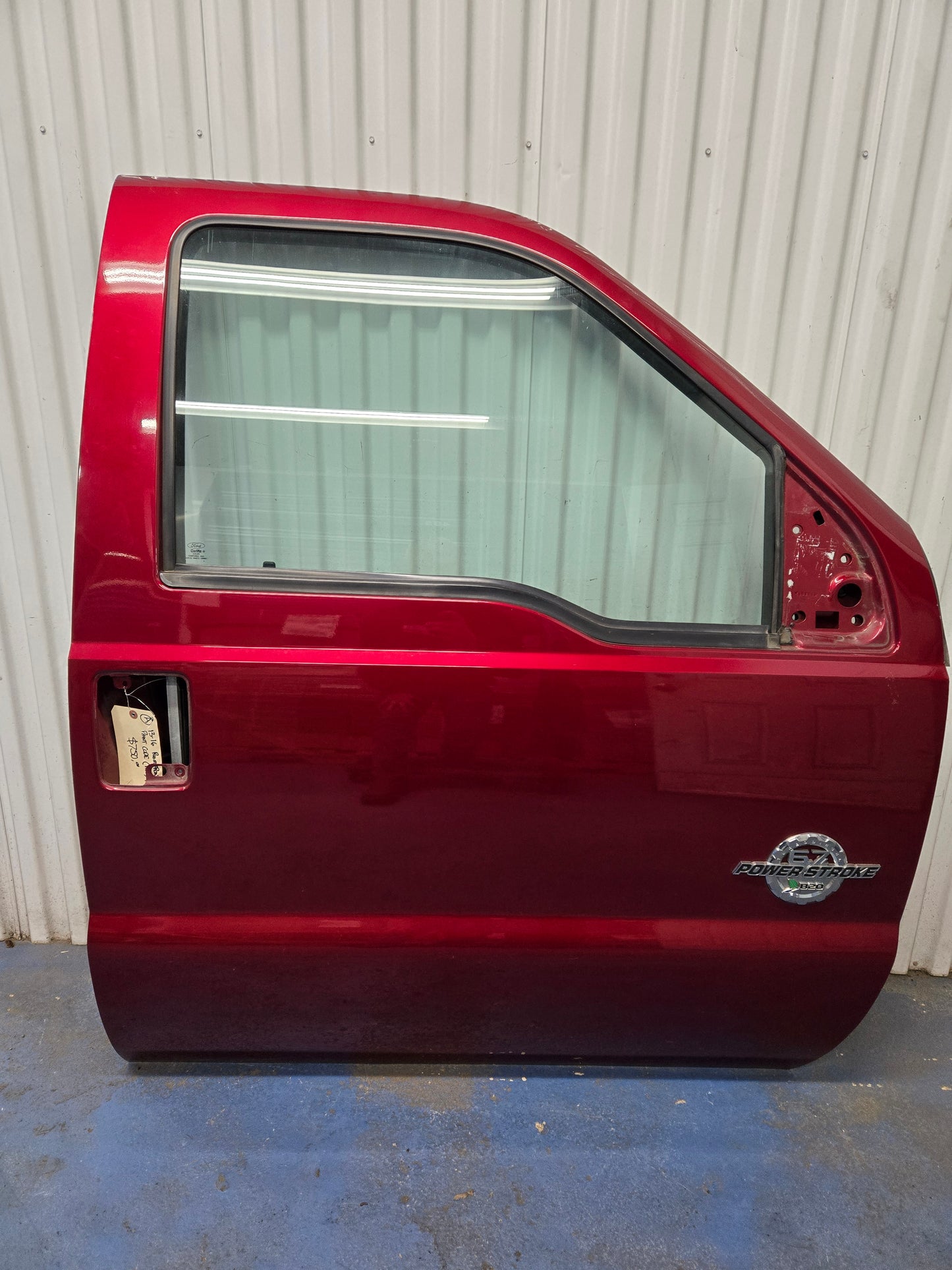 2013-2016 F250-F550 Super Duty Front Passenger Door w/ Power Window Paint Code (RR) Ruby Red