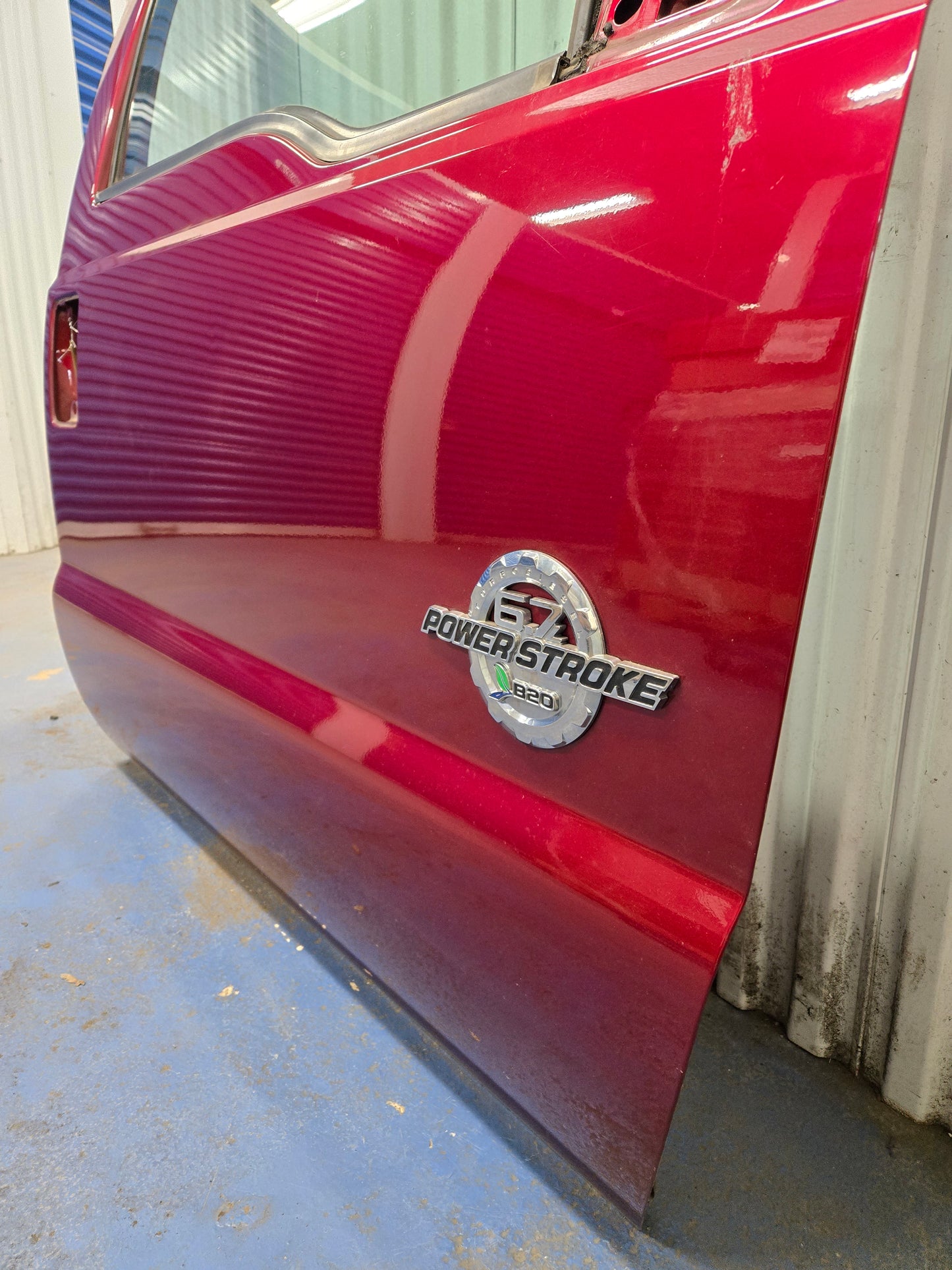 2013-2016 F250-F550 Super Duty Front Passenger Door w/ Power Window Paint Code (RR) Ruby Red