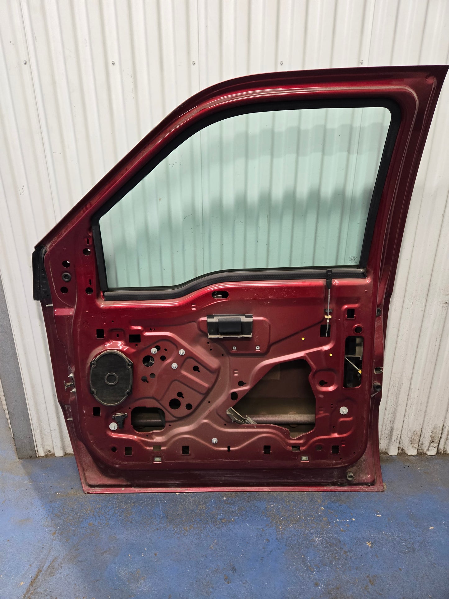 2013-2016 F250-F550 Super Duty Front Passenger Door w/ Power Window Paint Code (RR) Ruby Red