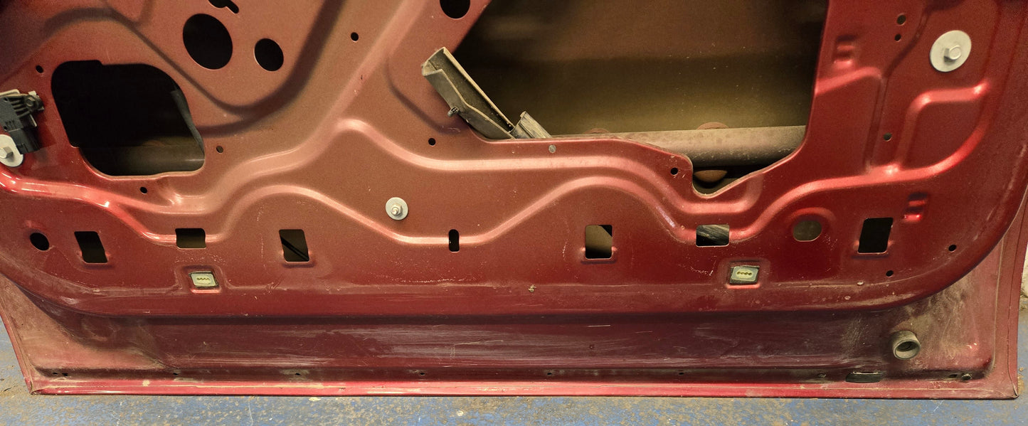 2013-2016 F250-F550 Super Duty Front Passenger Door w/ Power Window Paint Code (RR) Ruby Red