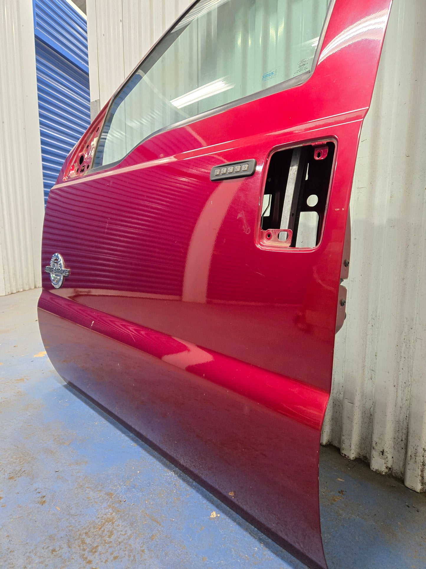 2013-2016 F250-F550 Super Duty Front Driver Door w/ Power Window w/ Keyless Entry Paint Code (RR) Ruby Red