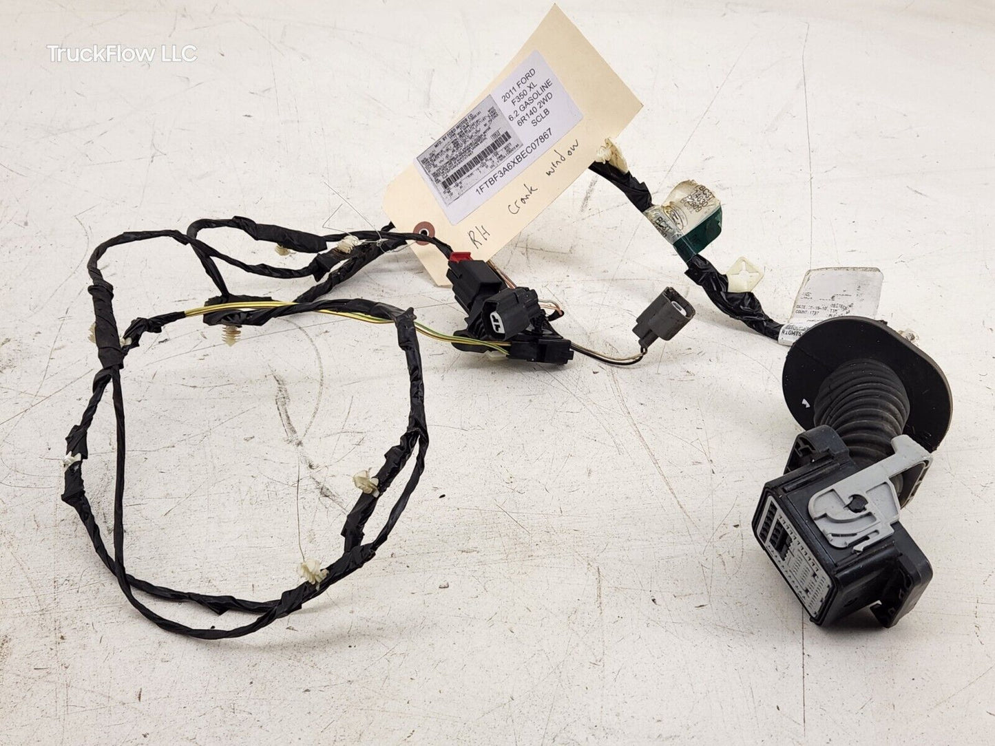 2011 FORD F350 PASSENGER FRONT RH DOOR HARNESS MANUAL WINDOW OEM BC3T-14630-DE