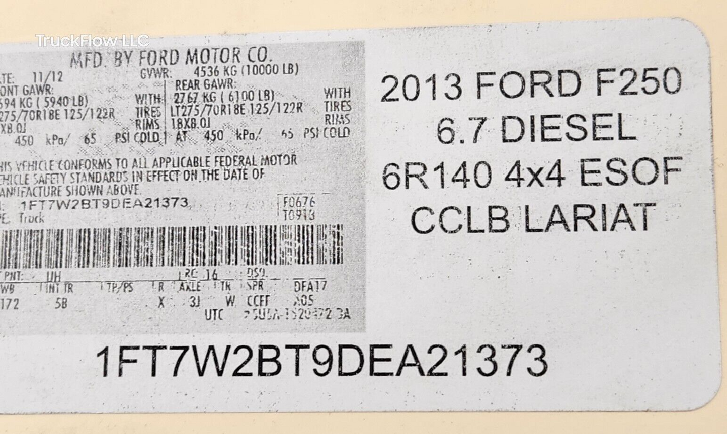 2013-2016 Ford F250 F350 F450 F550 Cab Light Harness with cab lights AFTERMARKET