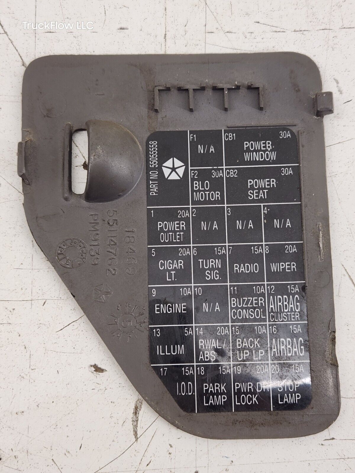 1994-1997 DODGE RAM 1500 2500 3500 DASH FUSE PANEL COVER INTERIOR 55114762 GRAY