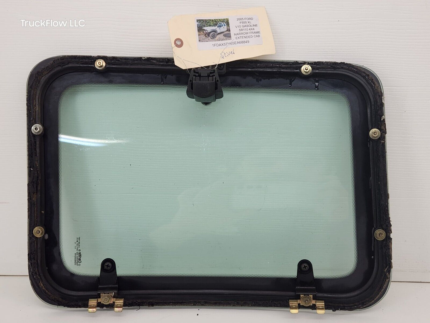 1999-16 FORD F250 F350 EXT CAB LEFT REAR DOOR MOVEABLE WINDOW ASSEMBLY+SEAL OEM