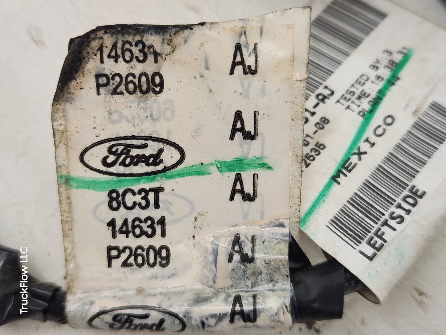 2008 FORD F350 LH Driver FRONT DOOR WIRING HARNESS OEM 8C3T-14631-AJ