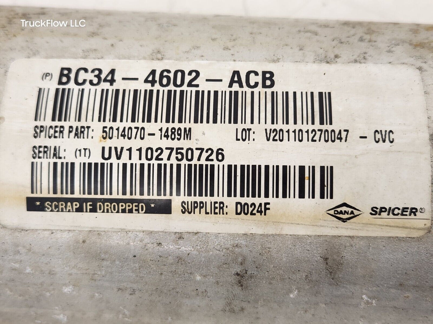 2011 2012 F250 F350 6.2L GAS 2WD 2X4 REAR DRIVE SHAFT USED OEM BC34-4602-ACB