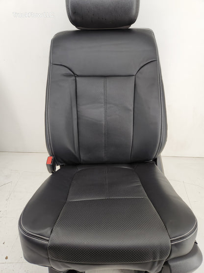 2011-2016 Ford F250 F350 F450 Lariat Front Bucket Seats Power Heated Cooled Black