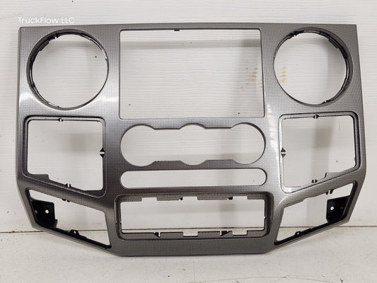 2008-2010 FORD F250 F350 SUPER DUTY CENTER DASH RADIO BEZEL FX4 SILVER USED OEM