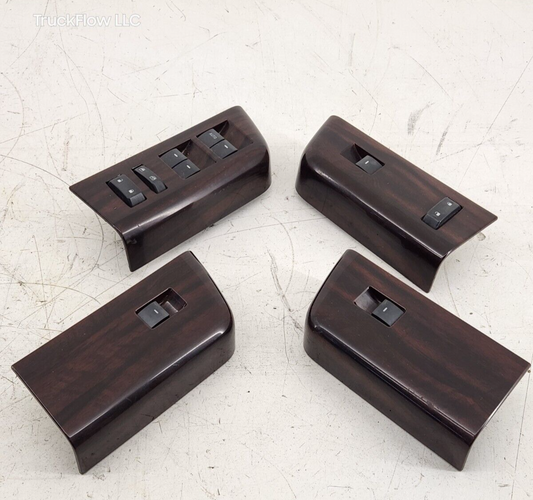 2008-2010 Ford F250 F350 KING RANCH Window Switches Set WOOD GRAIN Used OEM