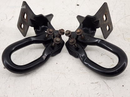 2011-2016 F250 F350 Front Black Pair Bumper Left Right Tow Hooks W/ Hardware OEM