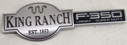 03-07 F350 Lariat Super Duty King Ranch Fender Tailgate Emblem OEM Factory Used