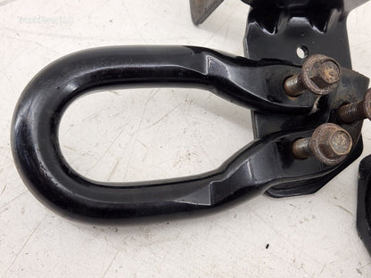 2011-2016 F250 F350 Front Black Pair Bumper Left Right Tow Hooks W/ Hardware OEM